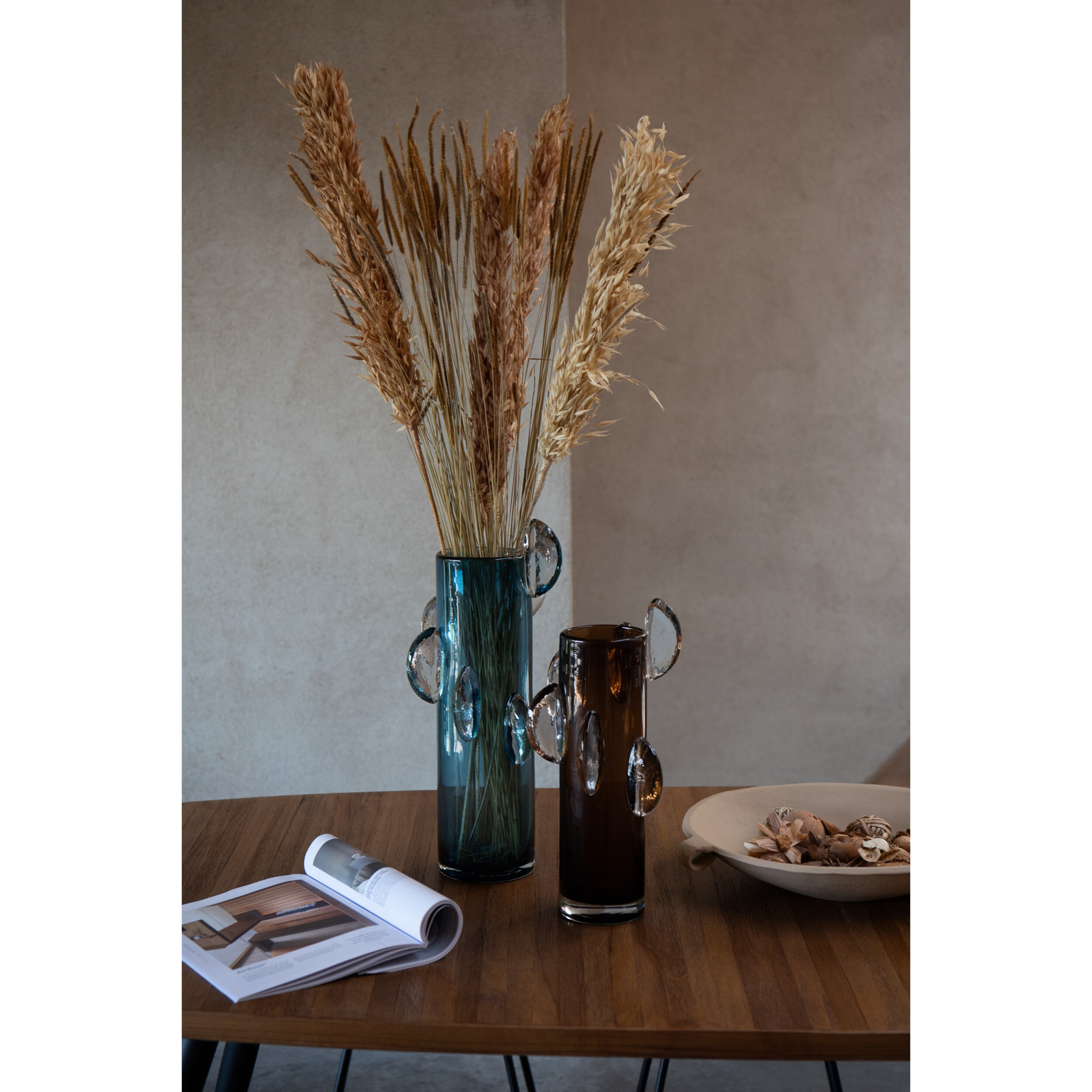 J-Live vase Steggy - verre - marron - large - 37 cm de hauteur