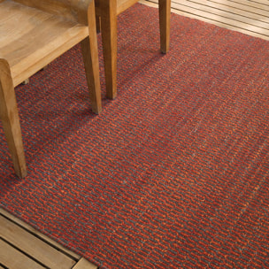 Tapis kilim fait main en laine motif faux uni REBI