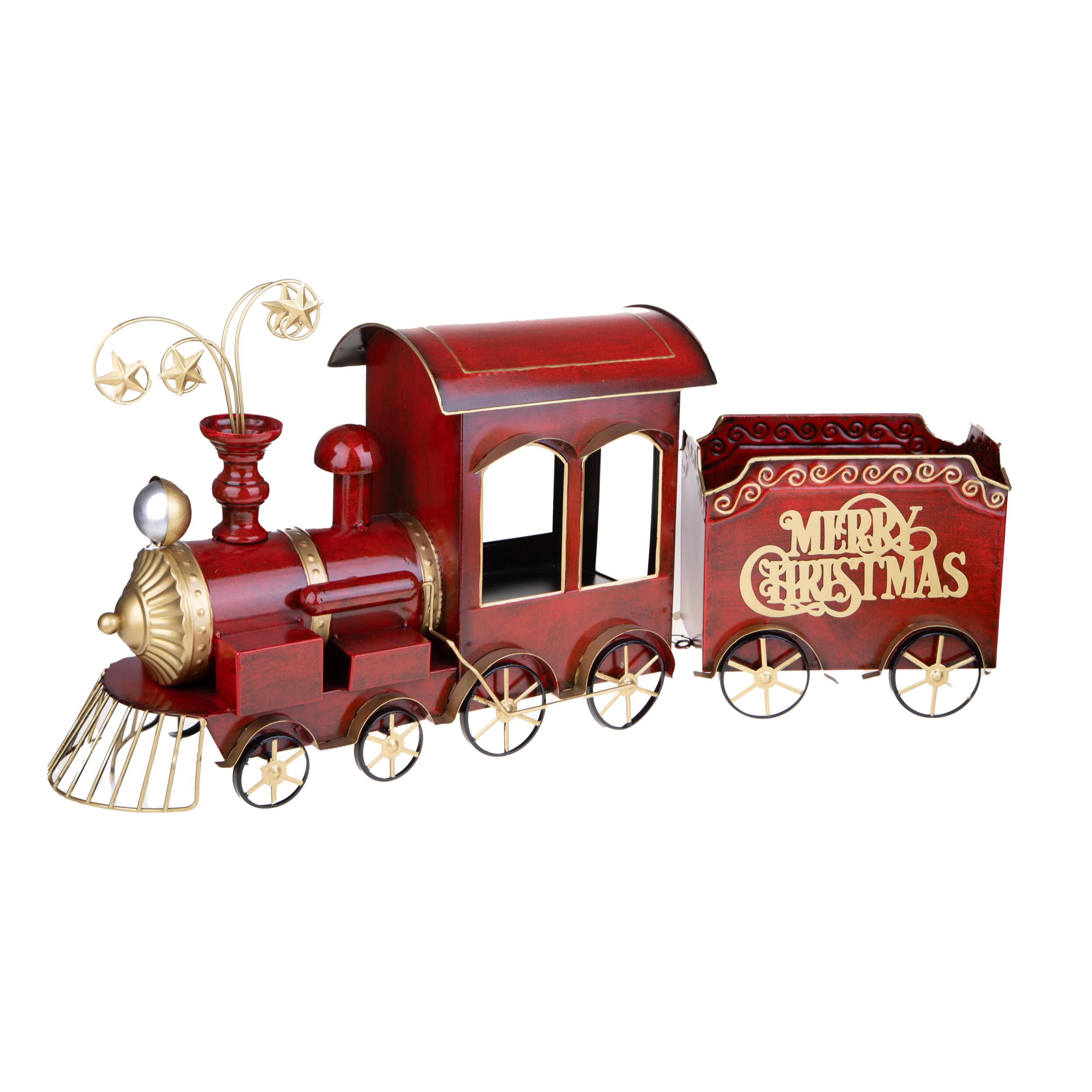 Treno nat. 86xh39 cm con vagone - Pezzi 1 - ROSSO - Bianchi Dino SpA