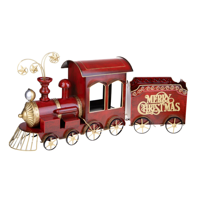 Treno nat. 86xh39 cm con vagone - Pezzi 1 - ROSSO - Bianchi Dino SpA