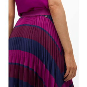 Gonna plissettata a righe