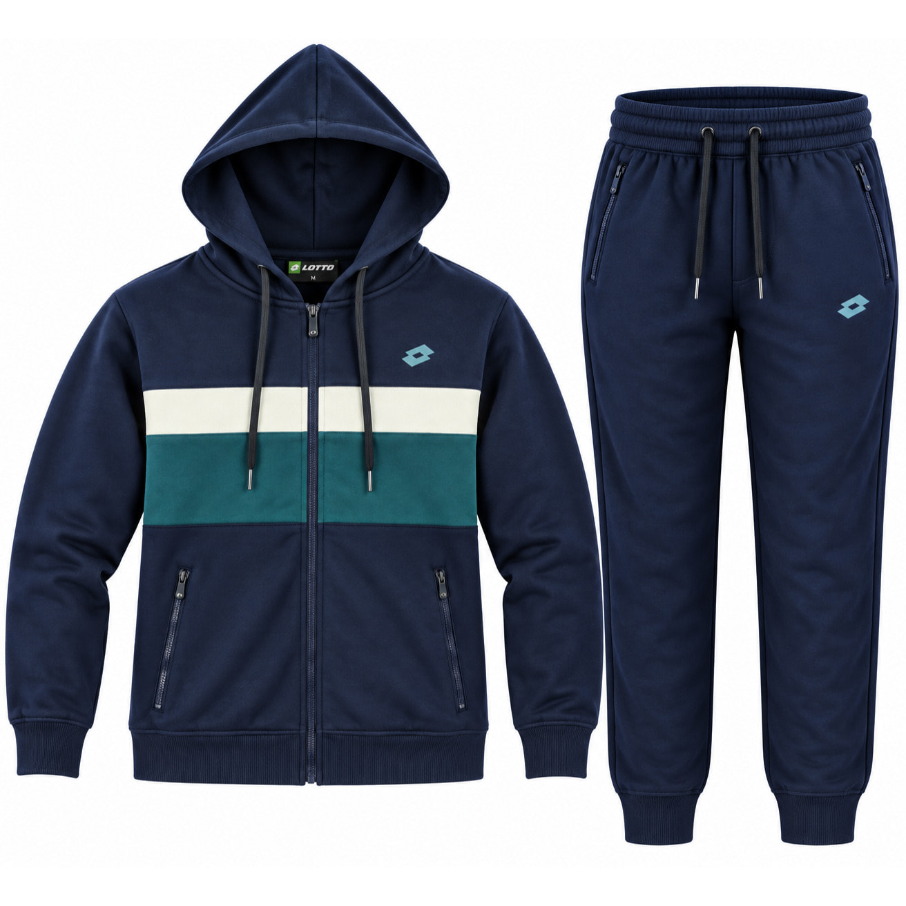 Tuta Uomo LOTTO Cotone Felpato Zip - Art.469438