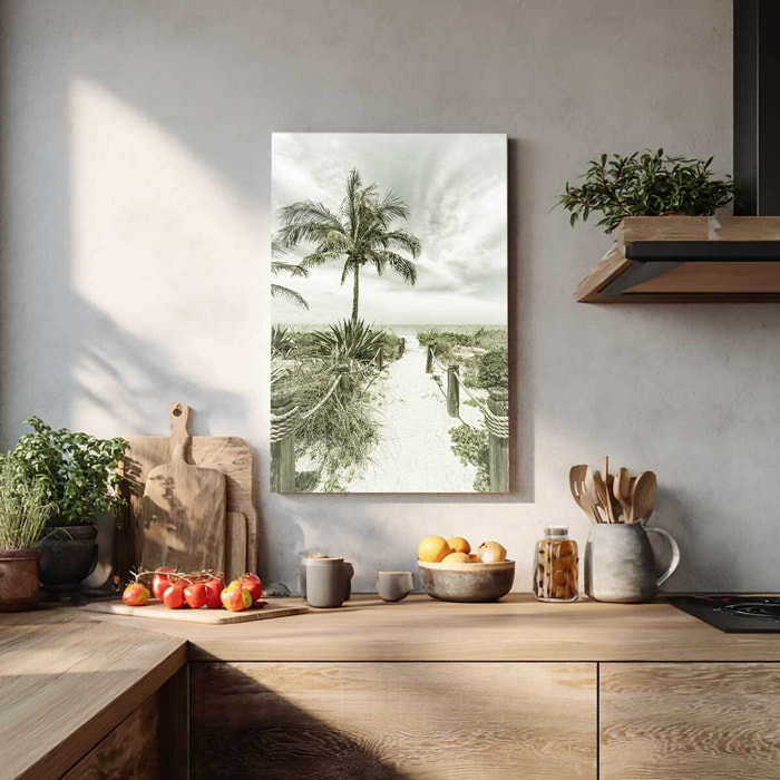 Tableau palmier vintage Plage et palmier Tableau alu Dibond