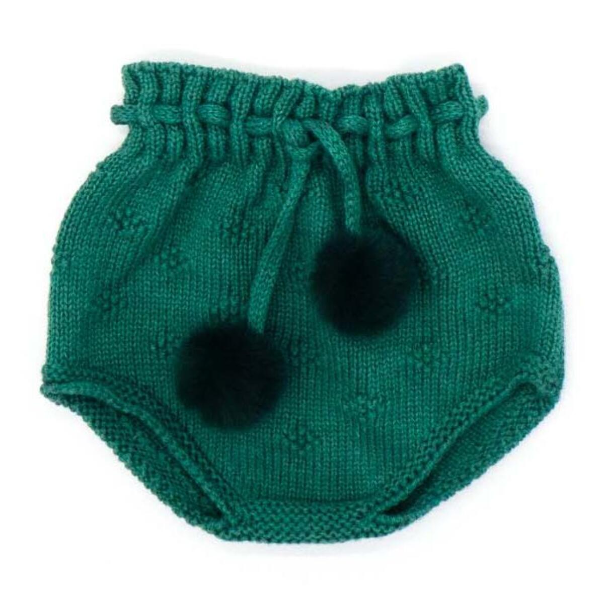 Ranita con pompón de pelo ecológico verde