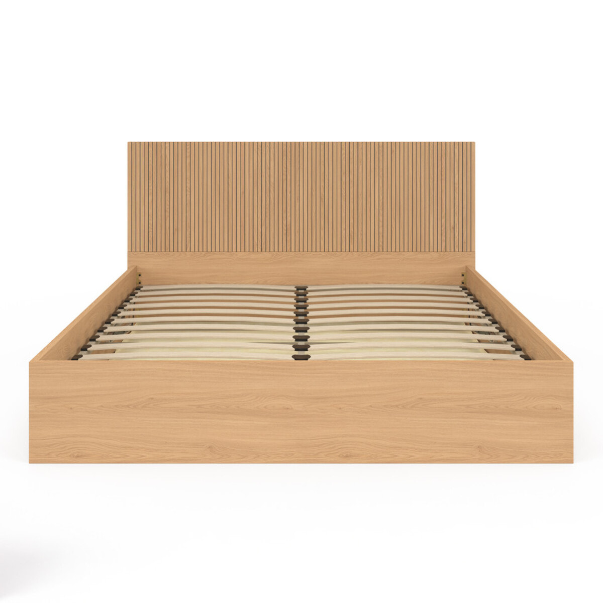 Lit coffre Faustine 160x200cm tête de lit lattes