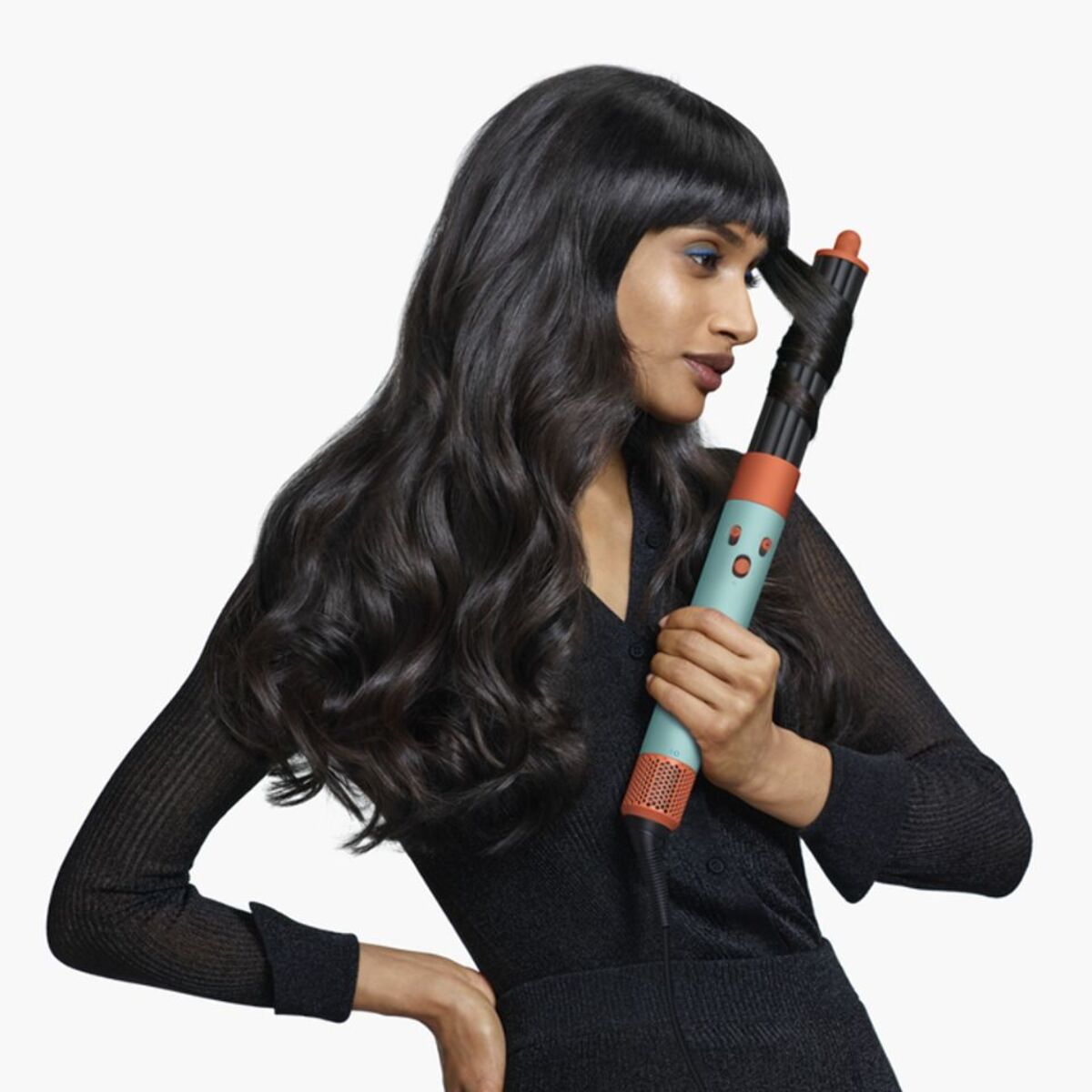 Multi-styler asciugacapelli Dyson Airwrap i.d.™ (capelli mossi e ricci) Acquamarina/Tangerine | Nuovo