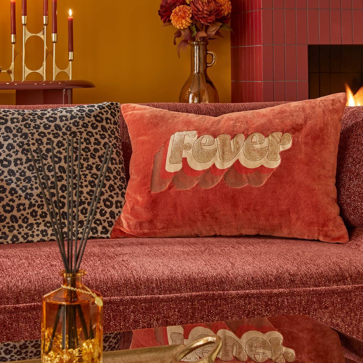 Coussin Night Crush rectangulaire 38x58cm orange