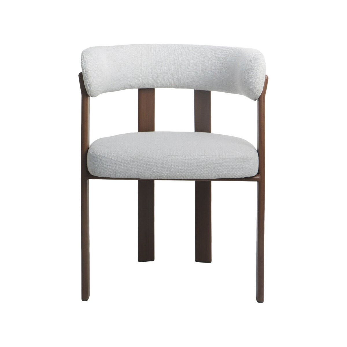 Lot de 2 chaises de salle à manger avec accoudoirs "Opale" - Gris clair