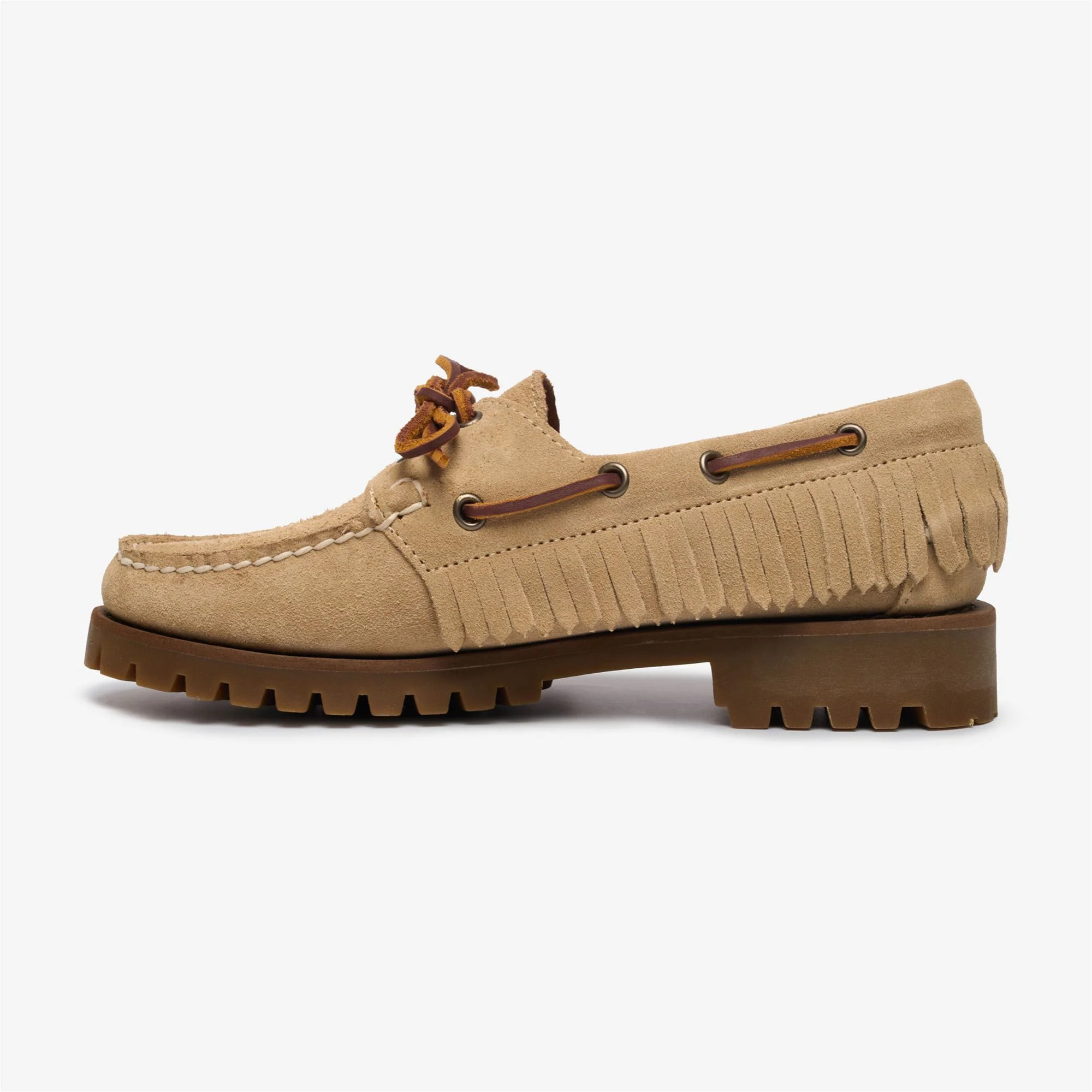 Sebago - Docksides Donna Beige - Ranger Suede Fringe Woman