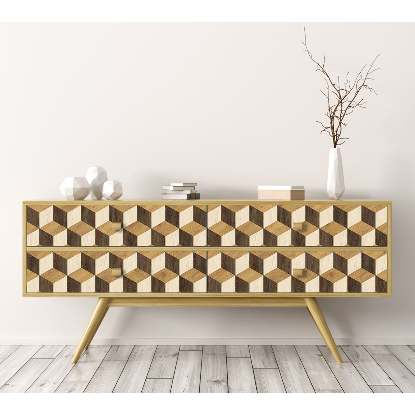 Stickers adhesivos de CERAMIKO - Cubos 3d 100x100