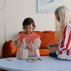 Mushie Cubo Didáctico Tubos/Monedas Solid