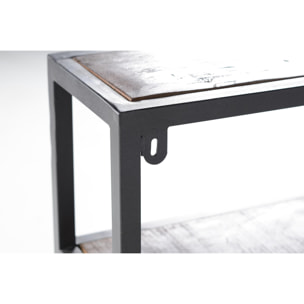 Estantería de Madera Reciclada 80 Cm Estilo Industrial