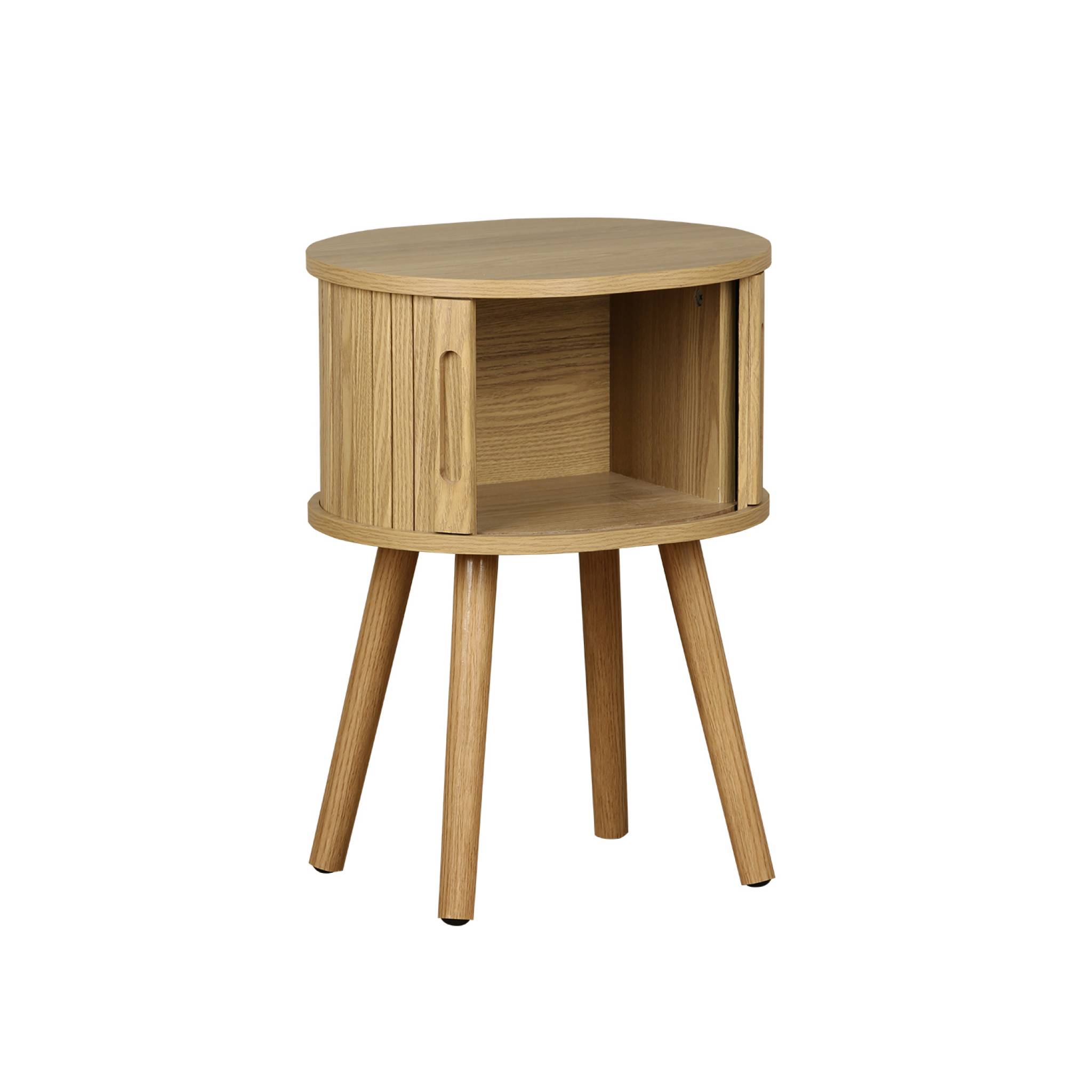 Table de chevet scandinave décor bois 2 portes coulissantes LEGACY
