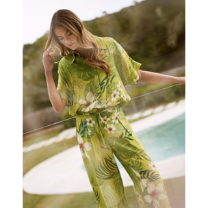 Camisa Manga Corta Verde Pistacho - Leafiros