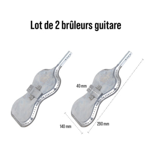 Lot 2 brûleurs guitare