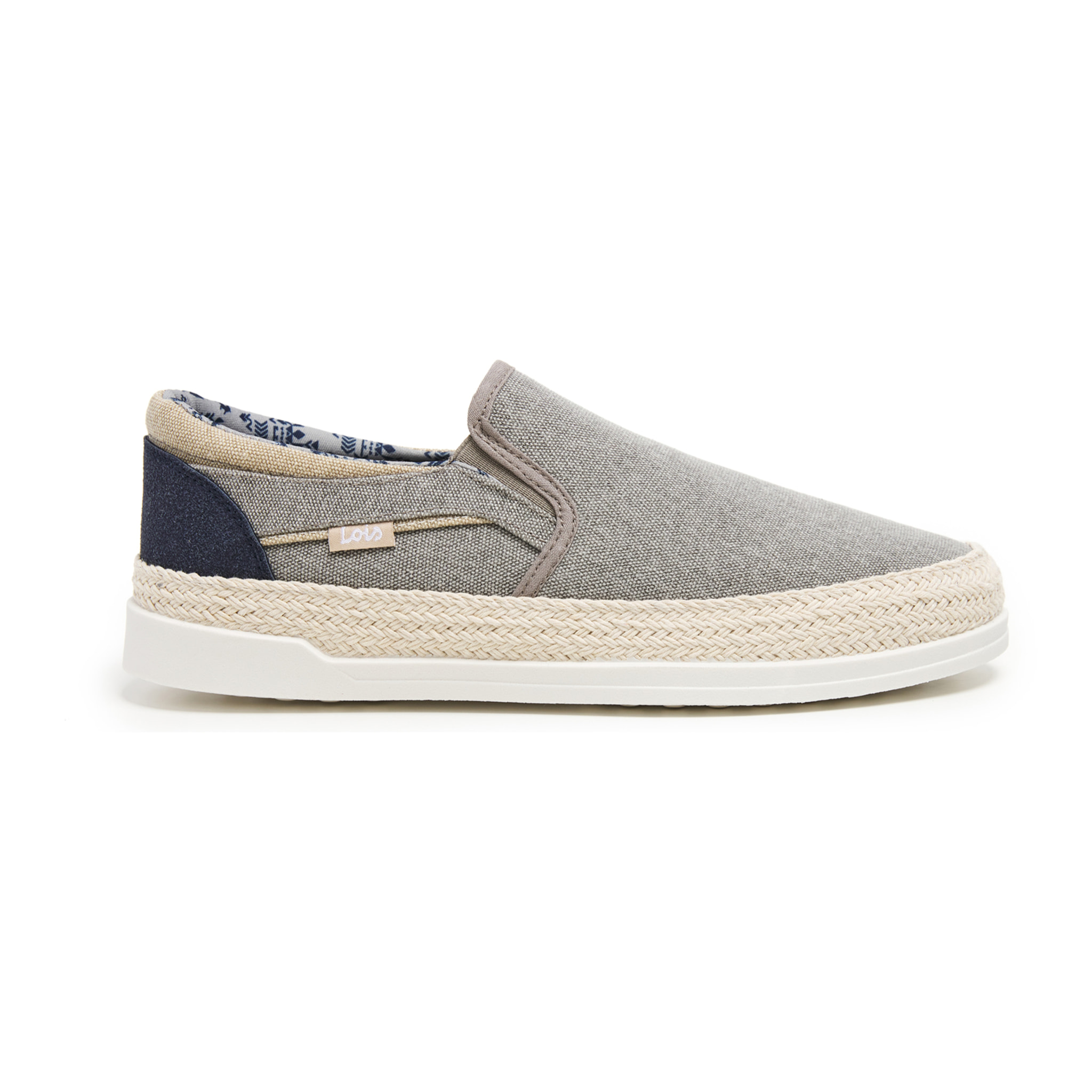 Bamba yute textil tipo slip-on Lois