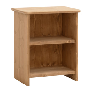 Mesita de noche de madera maciza en tono roble medio de 50x42cm Alto: 50 Largo: 42 Ancho: 27