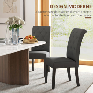 Lot de 2 chaises – Confortables et élégantes – Style moderne