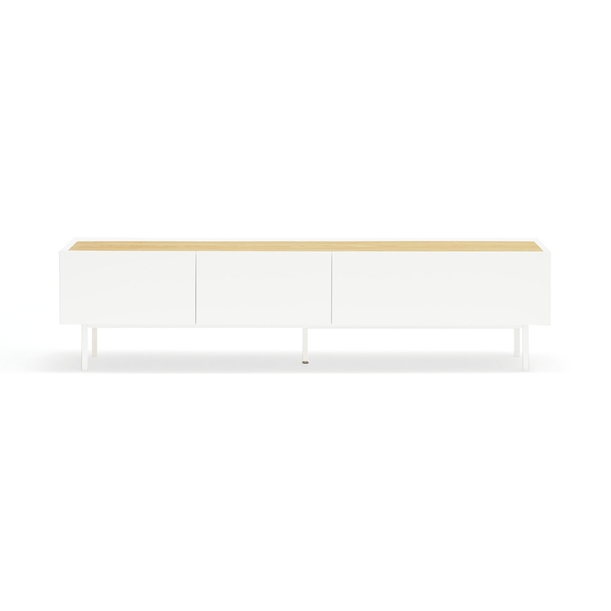 Mueble de televisión Arista con 2 cajones y 1 puerta abatible blanco