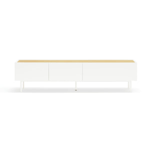 Mueble de televisión Arista con 2 cajones y 1 puerta abatible blanco