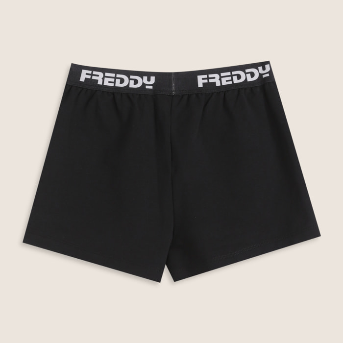 Pantaloncini Bambina in Cotone Elasticizzato con Elastico Jacquard