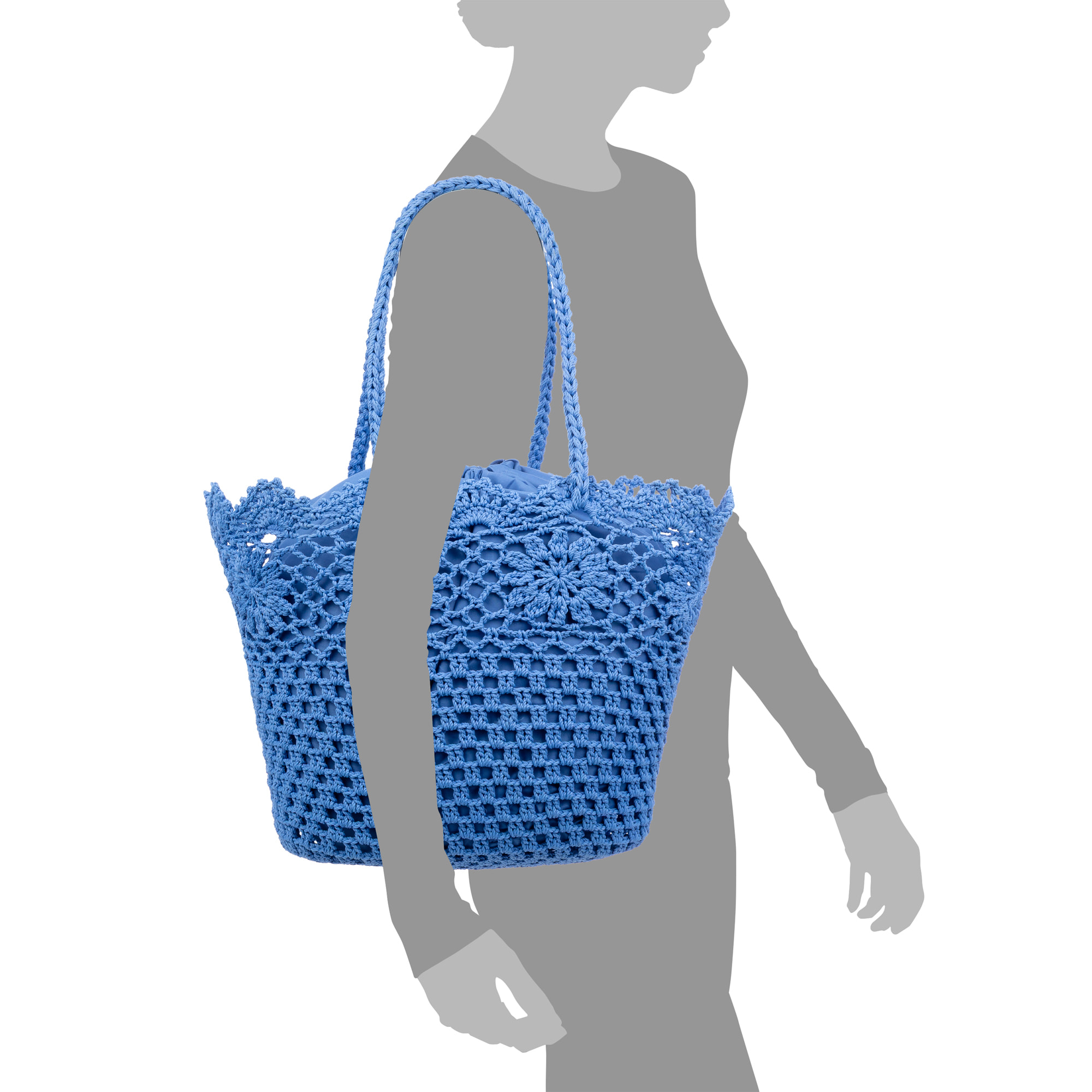 Zerba borsa a spalla donna. Realizzata in cotone.