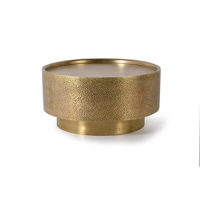 Mesa de centro - aluminio - bronce - 80x80x40cm