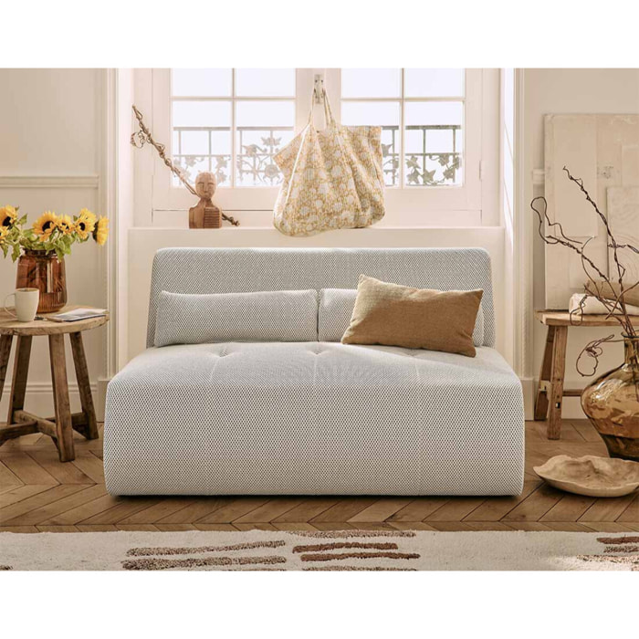 Onyx - canapé droit 2 places - en tissu mailles 3D - Beige