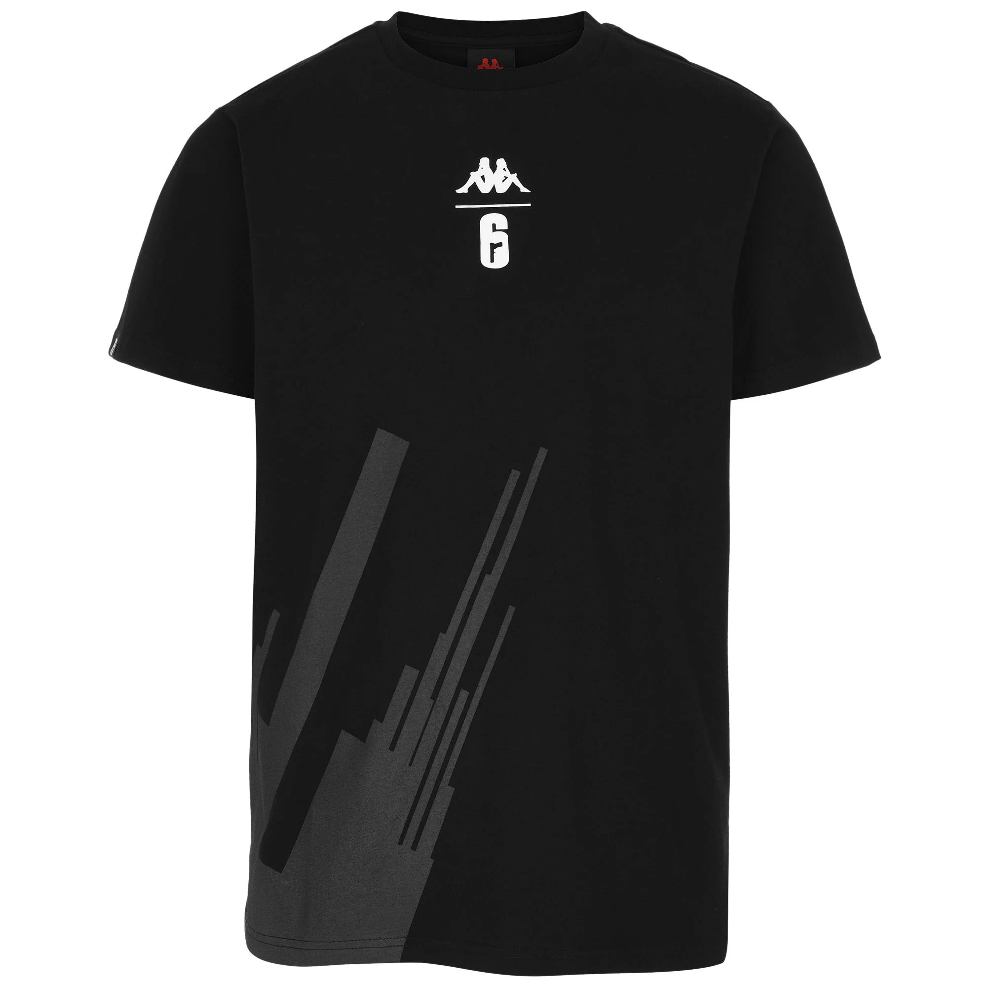 Kappa - T-Shirts & Top Uomo Nero - Authentic Rainbow 6 Rauer