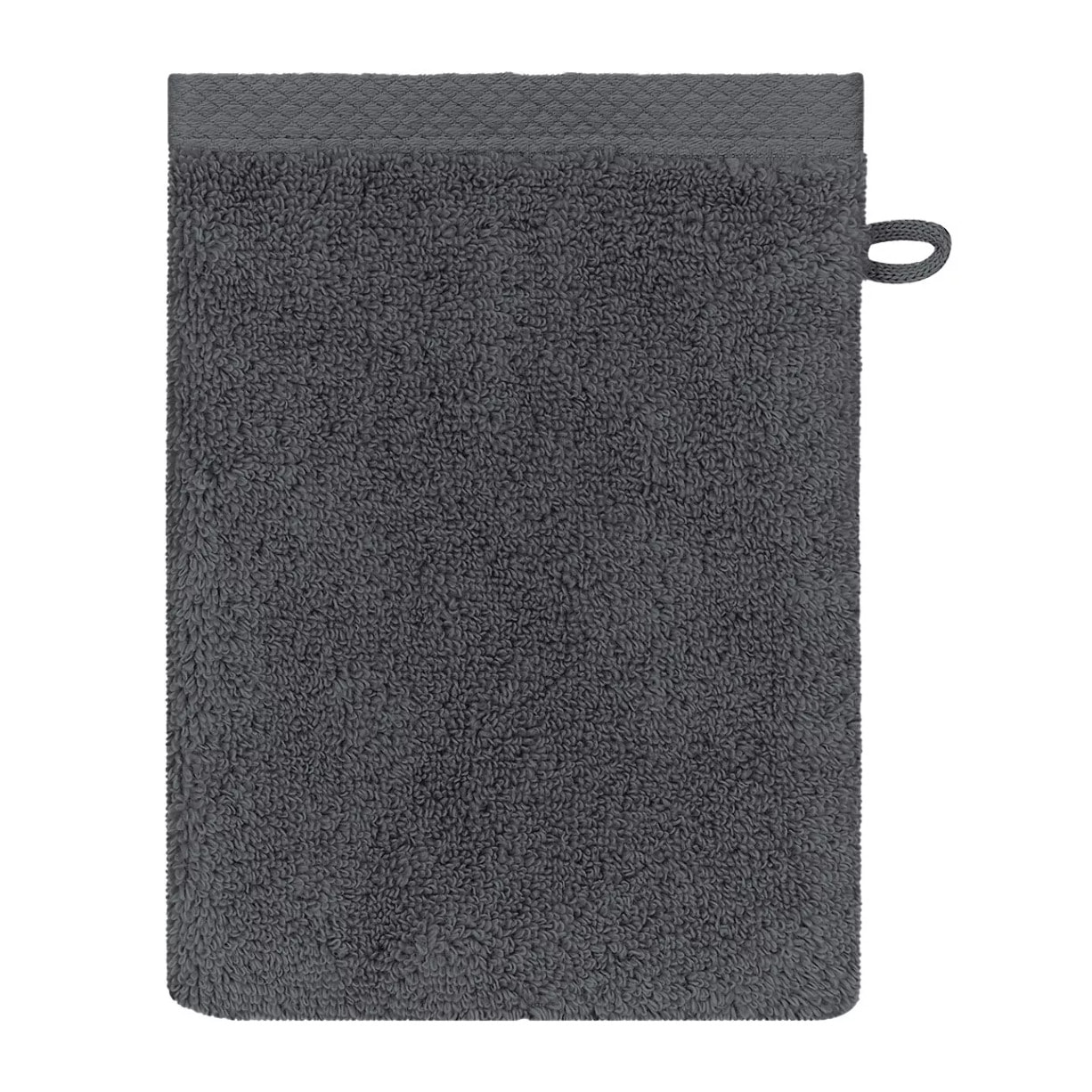 Gant de toilette pur coton 550 g/m² uni anthracite Elea carbone