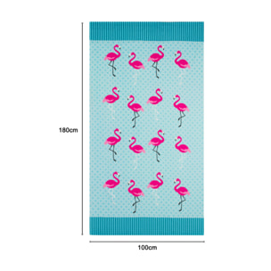 Telo Mare Grande 100x180 Spugna Maui Mini Flamenco D16