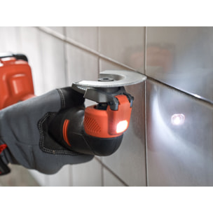 Outil oscillatoire multifonction 18V - Vitesse variable 8000-18000 osc/min, 18 accessoires, Sans batterie, ni chargeur