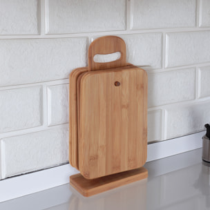 juego de tablas de cortar de bambú de 6 piezas en estándar