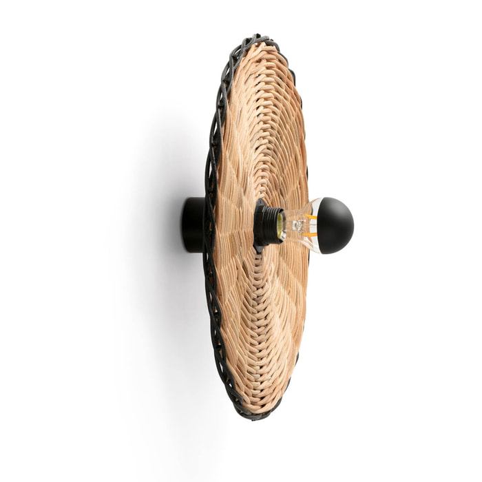 COSTAS 400 H70 Aplique/plafón negra/ratán