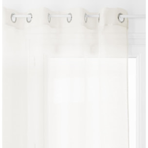 Voilage "Moly" blanc ivoire 135x240cm