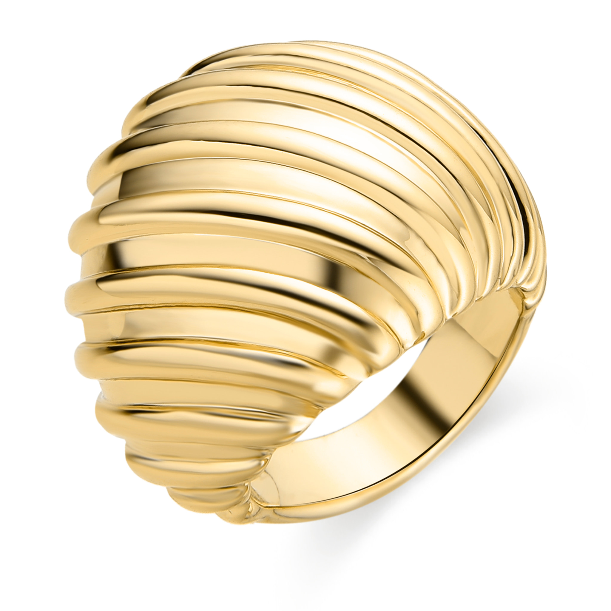 Anillo acabado en oro amarillo de 18K