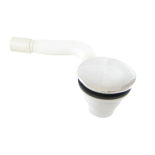 Bonde Diamètre 90 mm pour receveur - Capot Chrome - Evacuation Horizontale