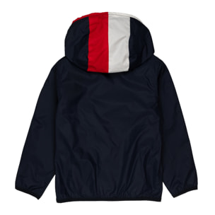 Giubbino K-way nylon con cappuccio Polo Club St Martin Blu