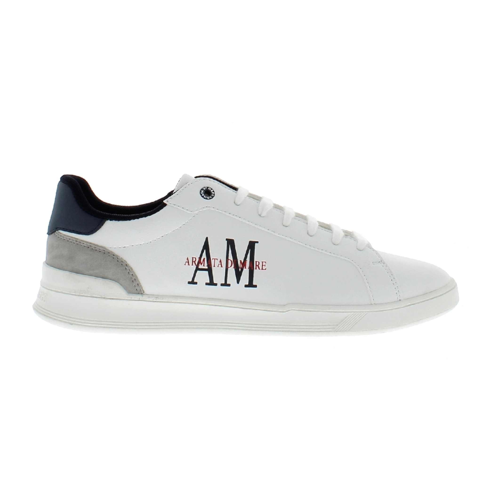 Armata di Mare Scarpe Uomo Sneakers Casual Stringate Basse con Soletta Rimovibile in Memory Foam AMU S24D545 Off White Navy