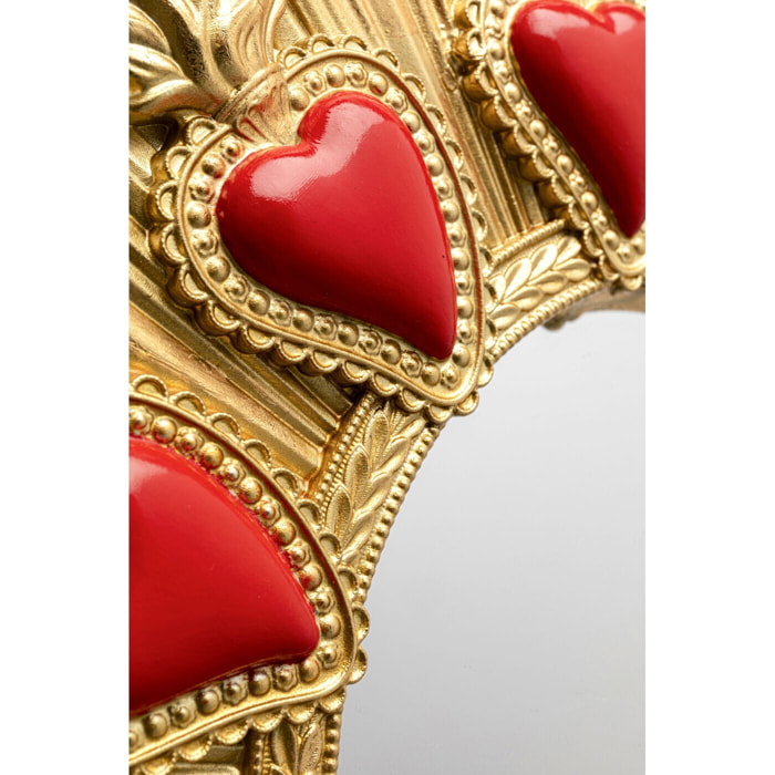 Miroir coeur enflammé 38cm Kare Design