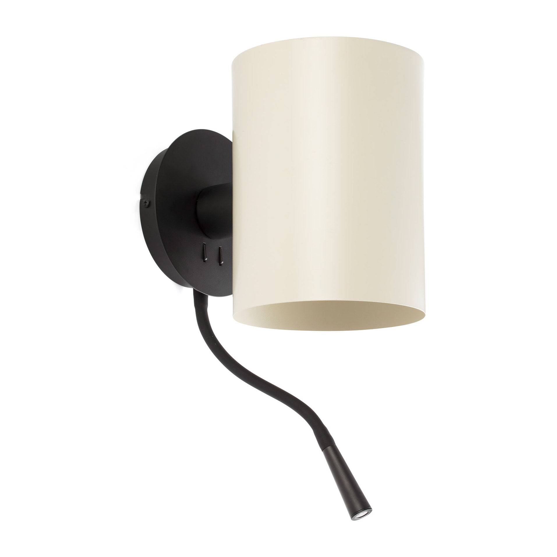 GUADALUPE Lampe applique avec lecteur noire/beige