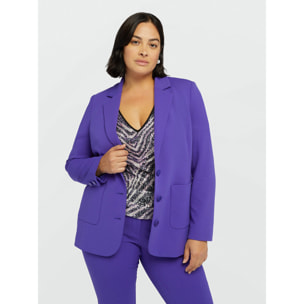 Fiorella Rubino - Blazer con bolsillos de parche - Violeta