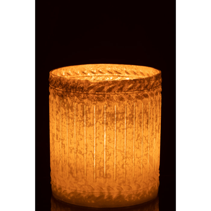 J-Line bougeoir Ezy - verre - blanc - extra large