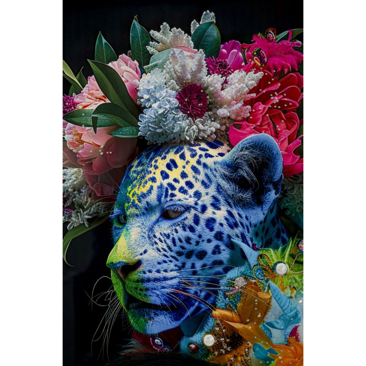 DIPINTO SU TELA LACCATO MOIRA C/CORNICE -B- CM 52X4X102