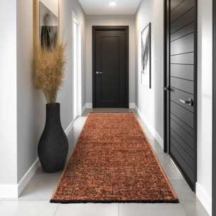 MIRA - Tapis de salon brun au design abstrait