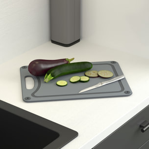 Planche à découper "Néo 2" en plastique gris 37x27,5cm