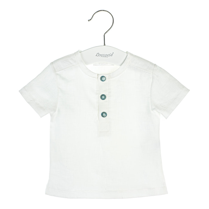 T-Shirt Serafino in Lino