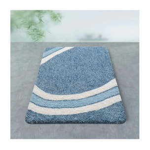 Tapis de bain Microfibre CURVE Bleu Spirella