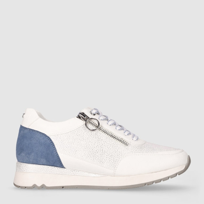 Deportivos de Piel Sintética - Jeans - Tacón: 4 cm