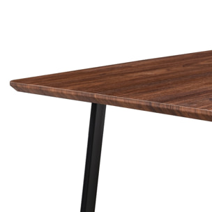 Tavolino basso da caffè con top color noce e gambe nere - Valencia